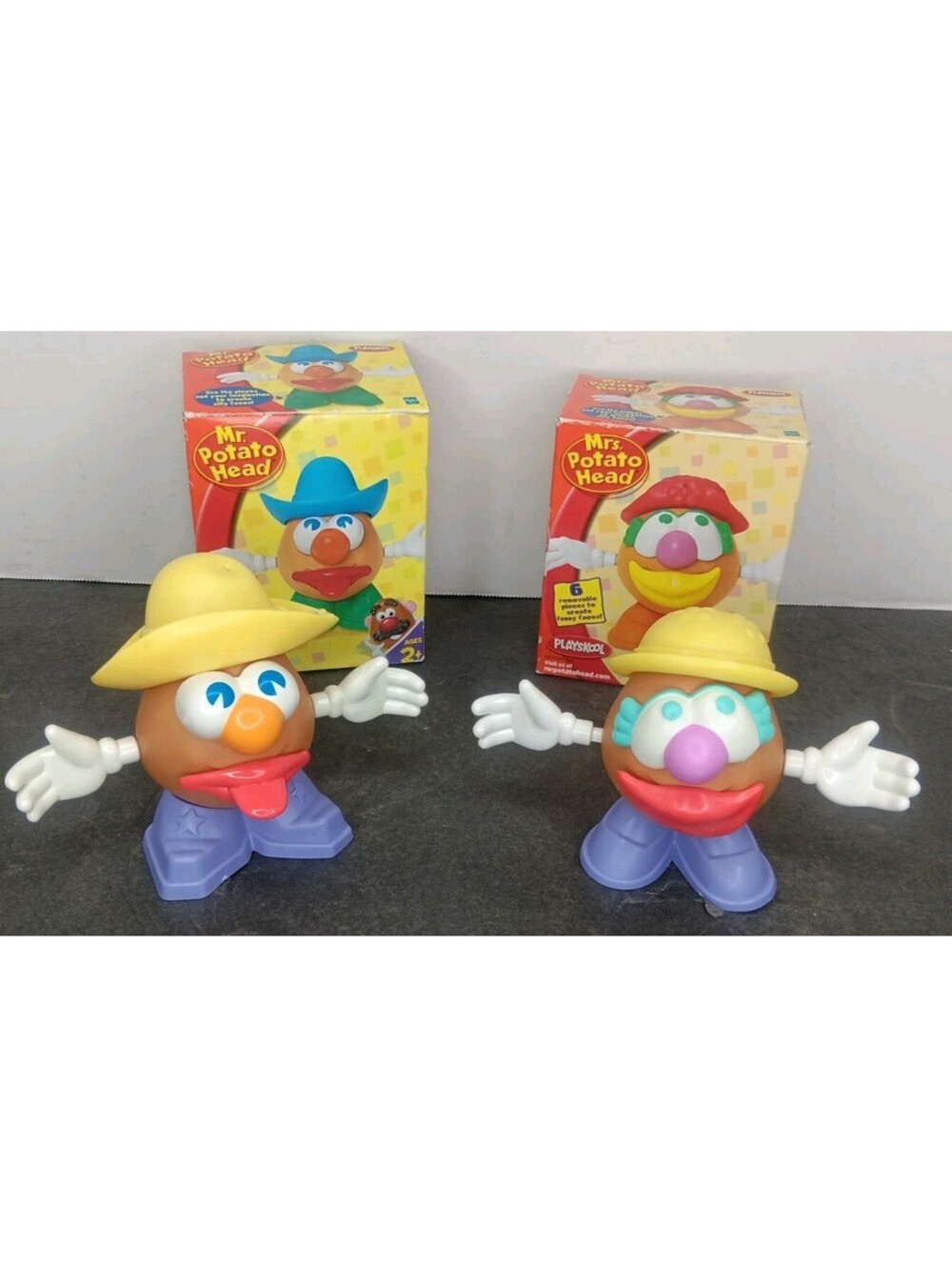 VTG Lot Of 2 Mr Potato Head Mini 2005 playskool 6 piece sets In Boxes